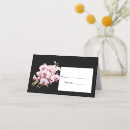 Asiento Tarjeta de número de mesa para invitados de orquíd
