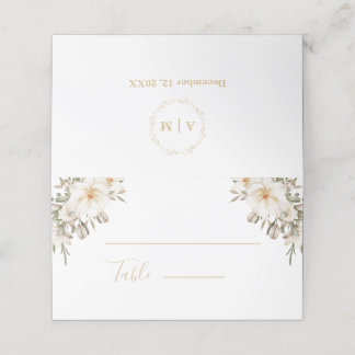 Asiento Tarjeta de número de mesa plegada de recepción de 