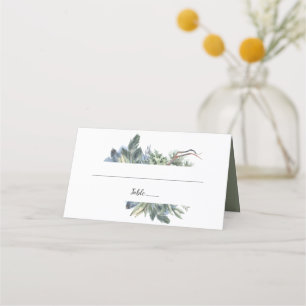 Asiento Tarjeta de plaza Boda de la vegetación del inviern