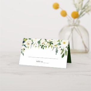 Asiento Tarjeta de plaza Boda de vegetación floral de rosa