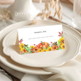 Asiento Tarjeta de plaza de Acción de Gracias