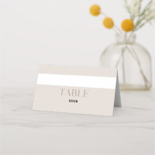 Asiento Tarjeta de plaza del Personalizado del Boda beige