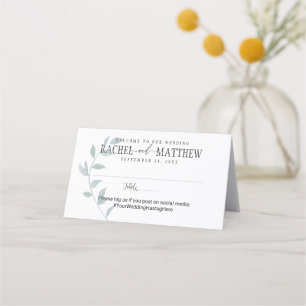 Asiento Tarjeta de plaza plegada 2 de Boda de marfil esmer