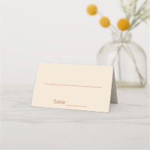 Tarjeta de plaza plegada Boda de Straw Beige Straw