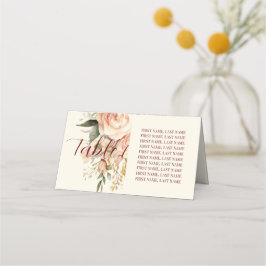 Asiento Tarjeta de plaza plegada Rustic Peach y Gold Flora