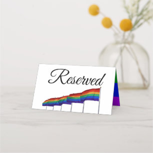 Asiento Tarjeta de plaza reservada para Boda arcoiris del 