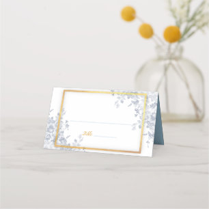 Asiento Tarjeta de posición de Boda de marco dorado con fl