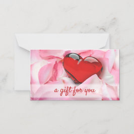 Asiento Tarjeta de regalo de Petals para Rosa de El día de