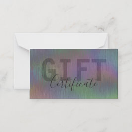 Asiento Tarjeta de regalo holográfica Metalizado irlandesa