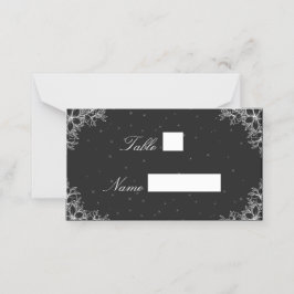 Asiento Tarjeta de Venue Place, Boda floral, ornato blanco