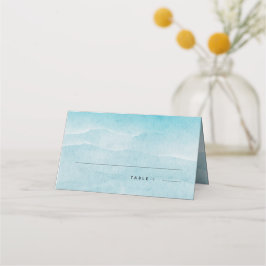 Asiento Tarjeta del lugar de boda del océano azul veranieg