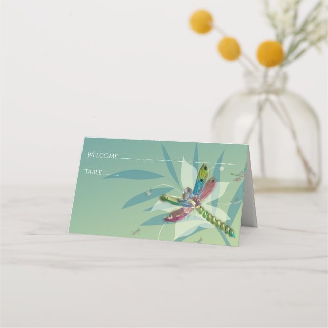 Asiento Tarjeta del lugar de recepción de la libélula en r (Anverso)