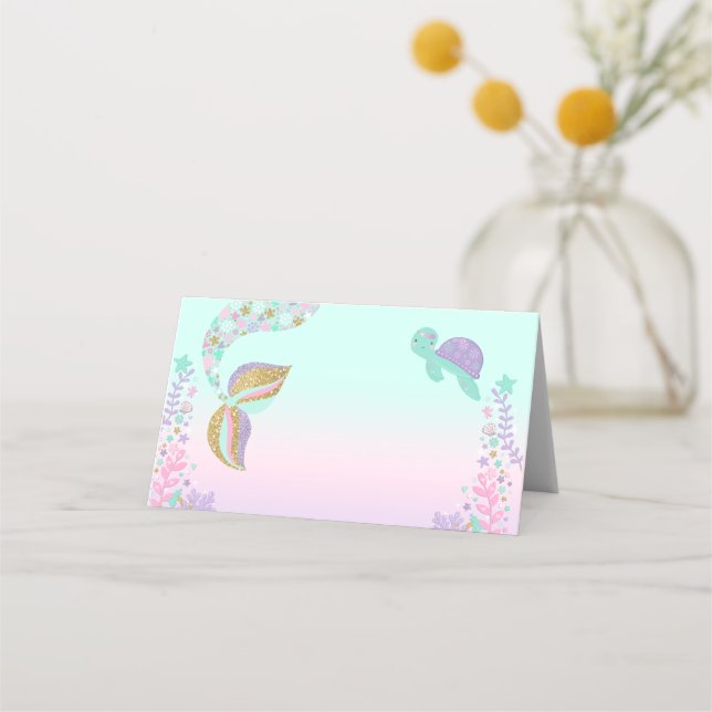 Asiento Tarjeta Mermaid Place Número de tabla de sirenas O (Anverso)