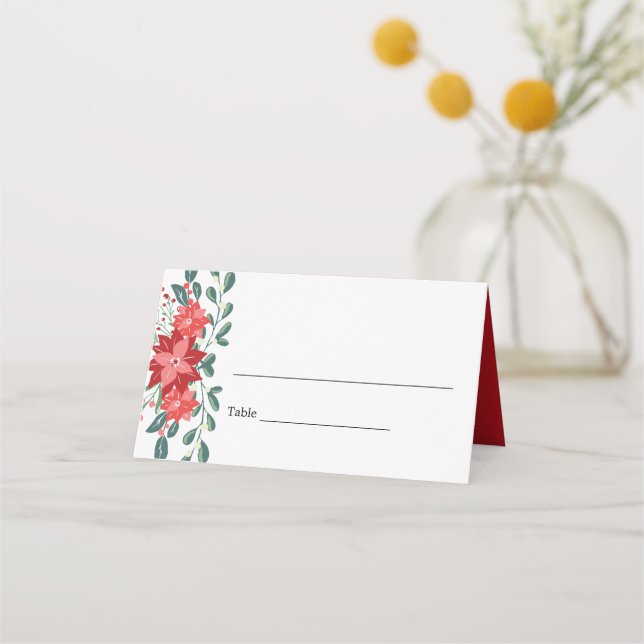 Asiento Tarjeta para la cena de navidades Decoración (Anverso)
