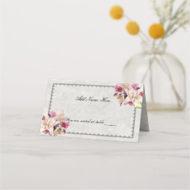 Asiento Tarjeta plegable de mesa plegada de mármol floral 