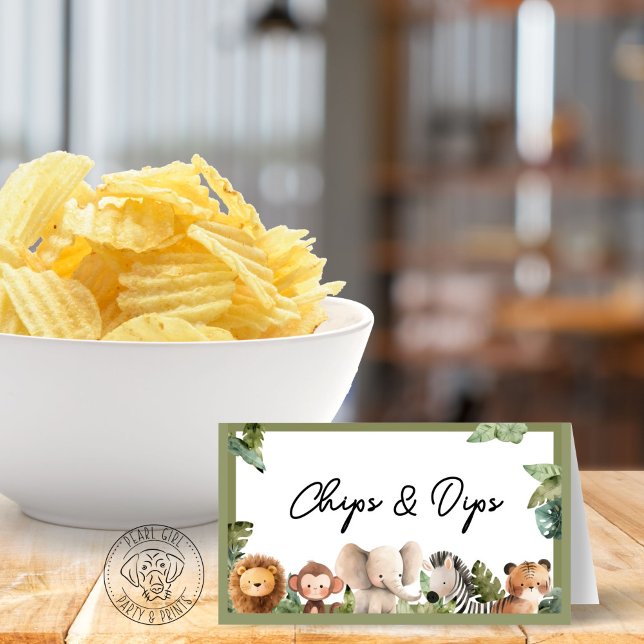 Asiento Tarjeta plegada para la mesa de los animales salva (Subido por el creador)