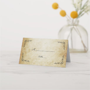 Asiento Tarjeta retro vintage de lugar de boda
