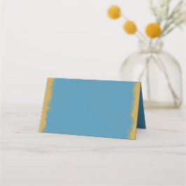 Asiento Tarjeta simple elegante de color dorado Edge Blue 
