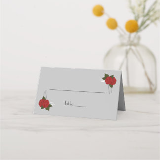 Asiento Tarjeta simple elegante de decoración Rosa Boda