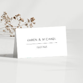 Asiento Tarjeta simple elegante número de mesa del Boho