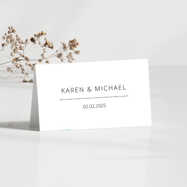 Asiento Tarjeta simple elegante número de mesa del Boho (Subido por el creador)