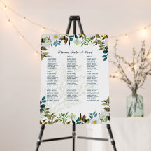 Asientos de boda de margaritas con vegetación 2 en