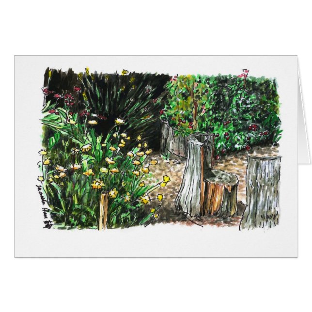 Asientos de registro en un jardín (Anverso (Horizontal))