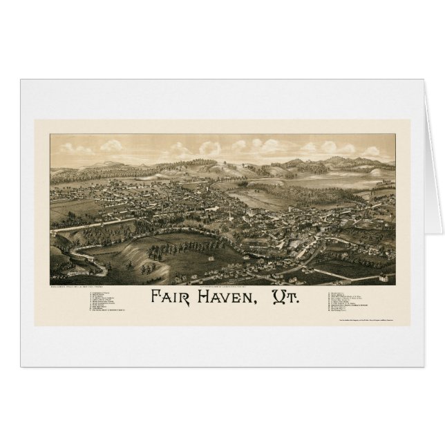 Asilo justo, mapa panorámico del VT - 1886 (Anverso (Horizontal))