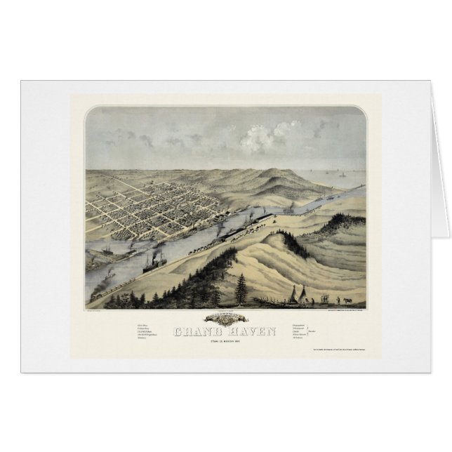 Asilo magnífico, mapa panorámico del MI - 1868 (Anverso (Horizontal))
