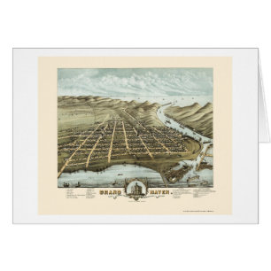 Asilo magnífico, mapa panorámico del MI - 1874
