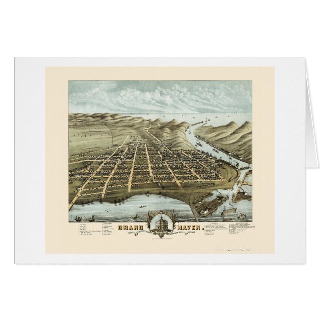Asilo magnífico, mapa panorámico del MI - 1874 (Anverso (Horizontal))