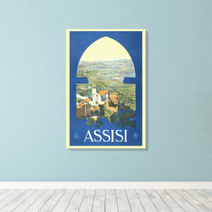 Asís Italia Arte de viaje vintage Basílica de Fran