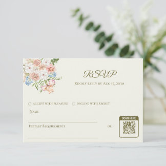 Asistencia Tarjeta de confirmación de boda amarilla mantequil