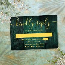 Tarjeta de confirmación de boda boho de madera rús