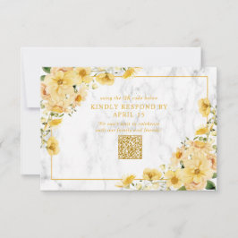 Asistencia Tarjeta de Confirmación de Boda con Código QR de F