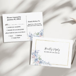 Asistencia Tarjeta de confirmación de boda de la lista floral