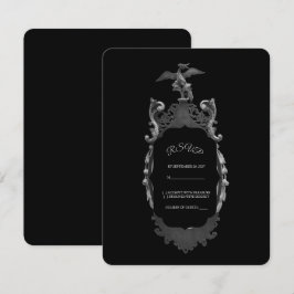 Asistencia Tarjeta de Confirmación de Boda Espejo Ornate de P