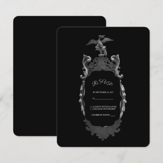 Asistencia Tarjeta de Confirmación de Boda Espejo Ornate de P