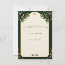 Tarjeta de confirmación de boda personalizada de v