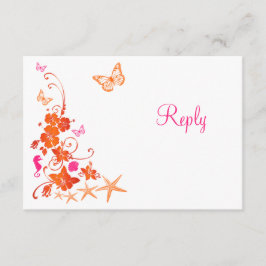 Asistencia Tarjeta de confirmación de Playa Tropical Rosa, Na