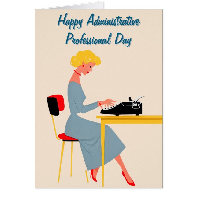 Asistente Administrativa Vintage - Oficina Retro (Frente)