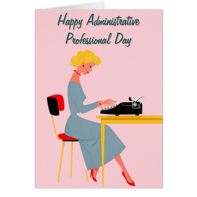 Asistente Administrativa Vintage - Oficina Retro (Frente)
