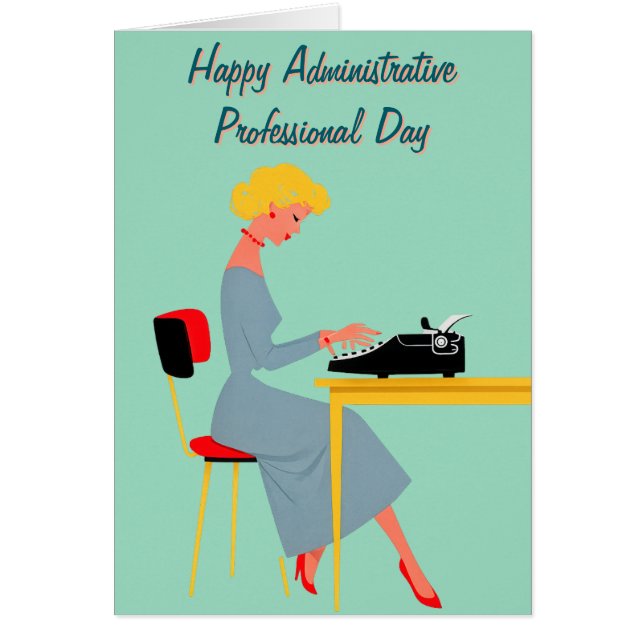 Asistente Administrativa Vintage - Oficina Retro (Frente)