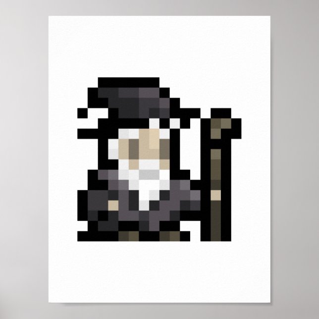 Asistente de 8 bits 16x16 Poster de arte de píxele (Frente)