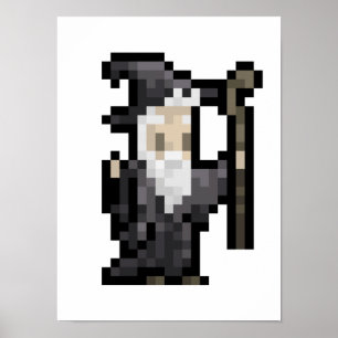 Asistente de 8 bits Poster de arte de palo de 8 bi