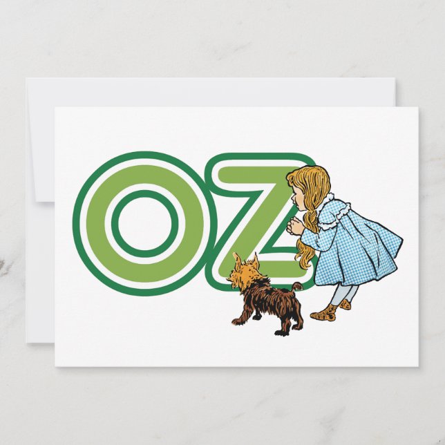 Asistente de cosecha de Oz Dorothy Toto con letras (Anverso)