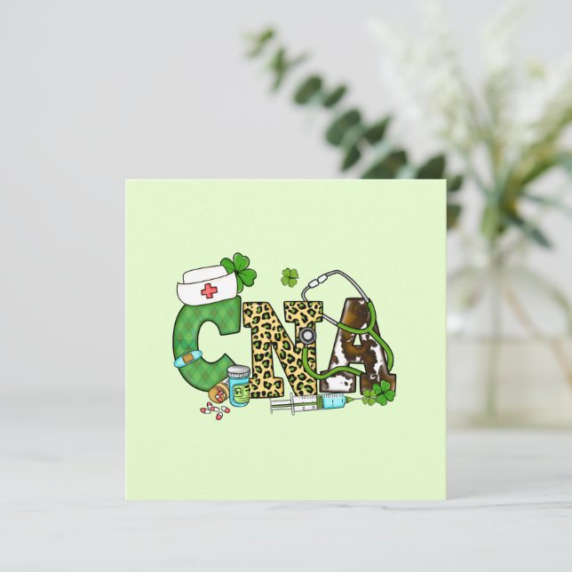 Asistente de Enfermería certificado St. Patrick (Anverso de pie)