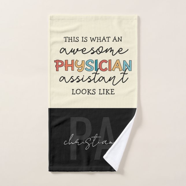 Asistente de Médico personalizado Gracioso e Incre (Toalla de mano)