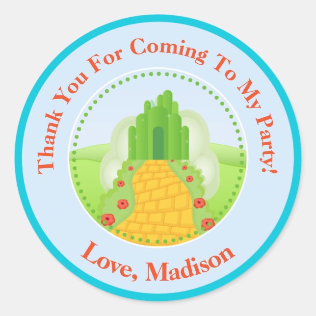 Asistente De Pegatinas De La Fiesta De Cumpleaños  (Anverso)