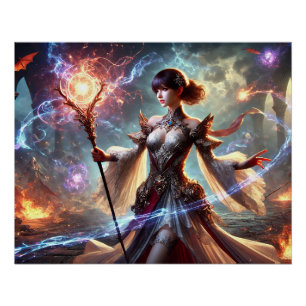 Asistente femenino épico para combatir a Posters M